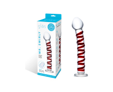 Mr. Swirly Dildo — фаллоимитатор из стекла ручной работы, 20×4 см