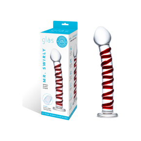 Mr. Swirly Dildo — фаллоимитатор из стекла ручной работы, 20×4 см