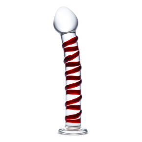 Mr. Swirly Dildo — фаллоимитатор из стекла ручной работы, 20×4 см