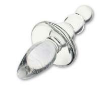 Titus Beaded Butt Plug — двойная пробочка-елочка с блестящей спиралькой