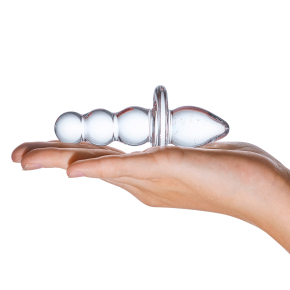 Titus Beaded Butt Plug &mdash; двойная пробочка-елочка с блестящей спиралькой