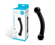 Стеклянный двусторонний стимулятор простаты Bull Black Dildo
