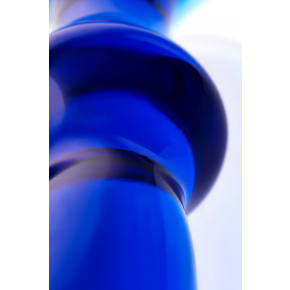 Голубая стеклянная анальная втулка