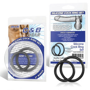 Набор силиконовых колец BlueLine Silicone Cock Ring Set, черные