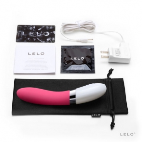 Lelo Liv 2, вишневый — подзаряжаемый водонепроницаемый силиконовый вибратор, 17.4×3.5 см