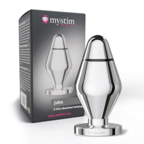 Mystim John &mdash; средняя анальная пробка для электростимуляции (аксессуар Mystim), 10.5&times;5 см