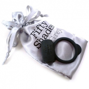 Yours and Mine Vibrating Love Ring — эрекционное кольцо с вибрацией «50 оттенков серого»