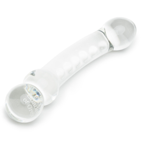 Drive Me Crazy Glass Massage Wand — прозрачный стеклянный стимулятор «50 оттенков серого», 19×4 см