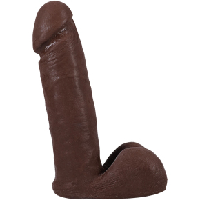 The Realistic Cock Ultraskyn 6", черный — фаллоимитатор на присоске из материала «живое тело», 17.3×4.3 см
