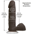 The Realistic Cock Ultraskyn 6", черный — фаллоимитатор на присоске из материала «живое тело», 17.3×4.3 см