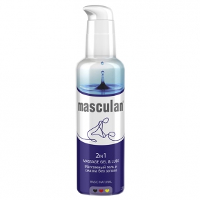 Masculan 2 in1 Massage Gel & Lube Basic Natural, 130 мл — массажный гель и лубрикант без запаха