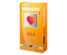 Золотистые презервативы с ароматом ванили Masculan Gold, 10 шт.