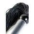 Черный мини-флоггер с резиновыми хвостами, 26 см