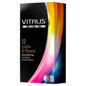 Презервативы Vitalis Premium Color & Flavor, 12 шт.