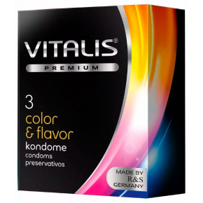 Презервативы Vitalis Premium Color & Flavor, 3 шт.