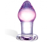 Стеклянная анальная пробка Glas Amethyst Rain Butt Plug