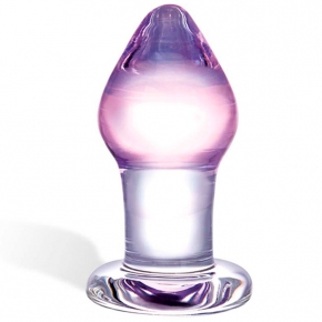 Стеклянная анальная пробка Glas Amethyst Rain Butt Plug