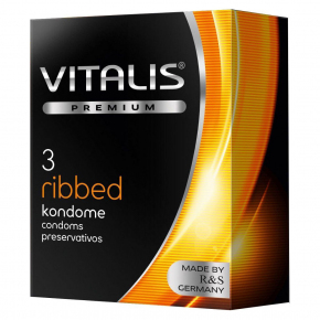 Презервативы Vitalis Premium Ribbed, 3 шт.