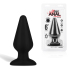 Butt Plug 6", черная — анальная пробка из ультрабархатистого силикона, 15×6 см