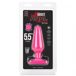 Анальная пробка Erotic Fantasy Butt Plug 5.5", розовая