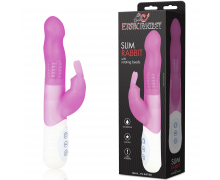 Вибратор с ротацией Erotic Fantasy Slim Rabbit with Rotating Beads, розовый