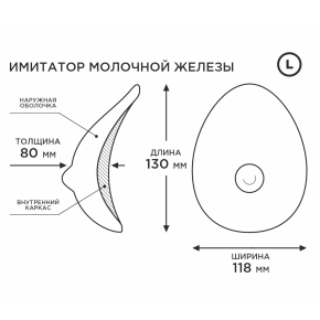Имитатор груди, 3 размер