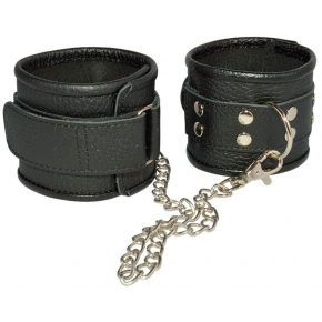Кожаные оковы на липучках BDSM accessories
