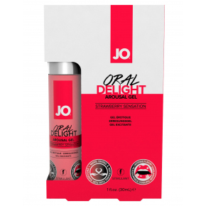 Лубрикант для оральных ласк System JO Oral Delight Strawberry Sensation, 30 мл