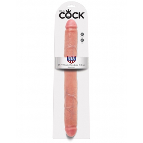 Телесный двусторонний фаллоимитатор 16" Thick Double Dildo