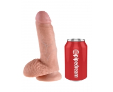 Фаллоимитатор с мошонкой Pipedream 7" Cock with Balls, телесный