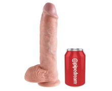 Фаллоимитатор на присоске Pipedream 10" Cock with Balls, телесный