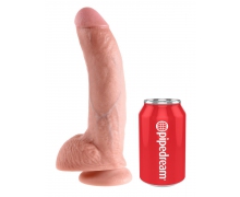 Фаллоимитатор Pipedream 9" Cock with Balls, телесный
