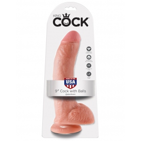 Фаллоимитатор Pipedream 9" Cock with Balls, телесный