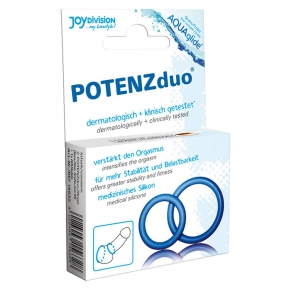 Комплект из двух синих эрекционных колец разного размера PROTENZduo