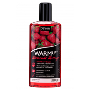 Разогревающее съедобное массажное масло с ароматом клубники Joy Division WARMup Strawberry, 150 мл