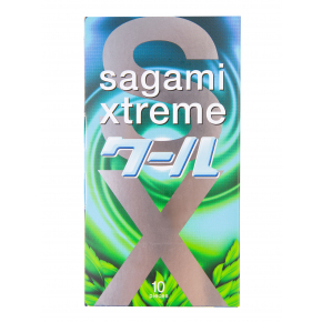 Презервативы с охлаждающим эффектом Sagami Xtreme Mint, 10 шт