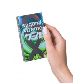 Презервативы с охлаждающим эффектом Sagami Xtreme Mint, 10 шт