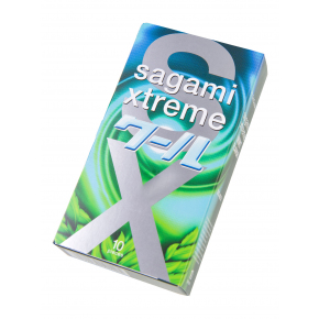 Презервативы с охлаждающим эффектом Sagami Xtreme Mint, 10 шт