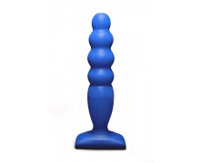 Large Bubble Plug, синяя — анальная пробка, 14.5×3.2 см