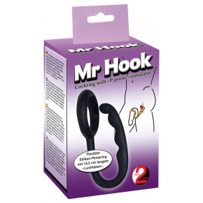 Эрекционное кольцо с анальным стимулятором Mr. Hook