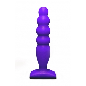 Large Bubble Plug, фиолетовая — анальная пробка, 14.5×3.2 см