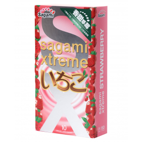 Презервативы Sagami Xtreme Strawberry, 10 шт.