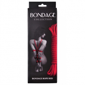 Bondage Collection, красная — веревка для связывания, 9 м