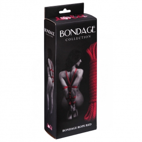 Bondage Collection, красная — веревка для связывания, 9 м