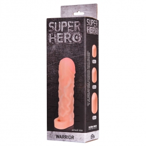 Super Hero Warrior — насадка с подхватом мошонки из материала «живое тело», 16×3.5 см