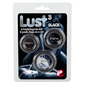 Набор эрекционных колец Orion You2Toys Lust Cock Ring Trio, черные