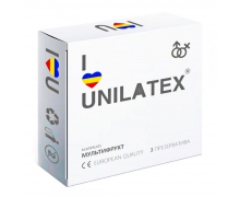 Ароматизированные презервативы Unilatex Multifruits, 3 шт.