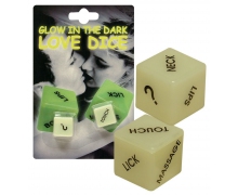 Кубики для любовных игр Glow-in-the-dark с надписями на английском