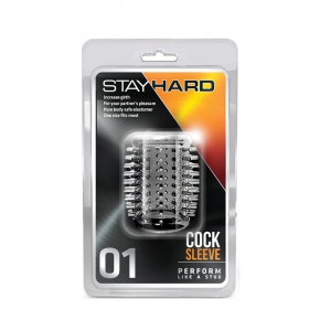 Насадка с шипами Stay Hard Cock Sleeve 01 Clear