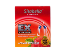 Стимулирующая насадка с усиками Sitabella condoms Клубника